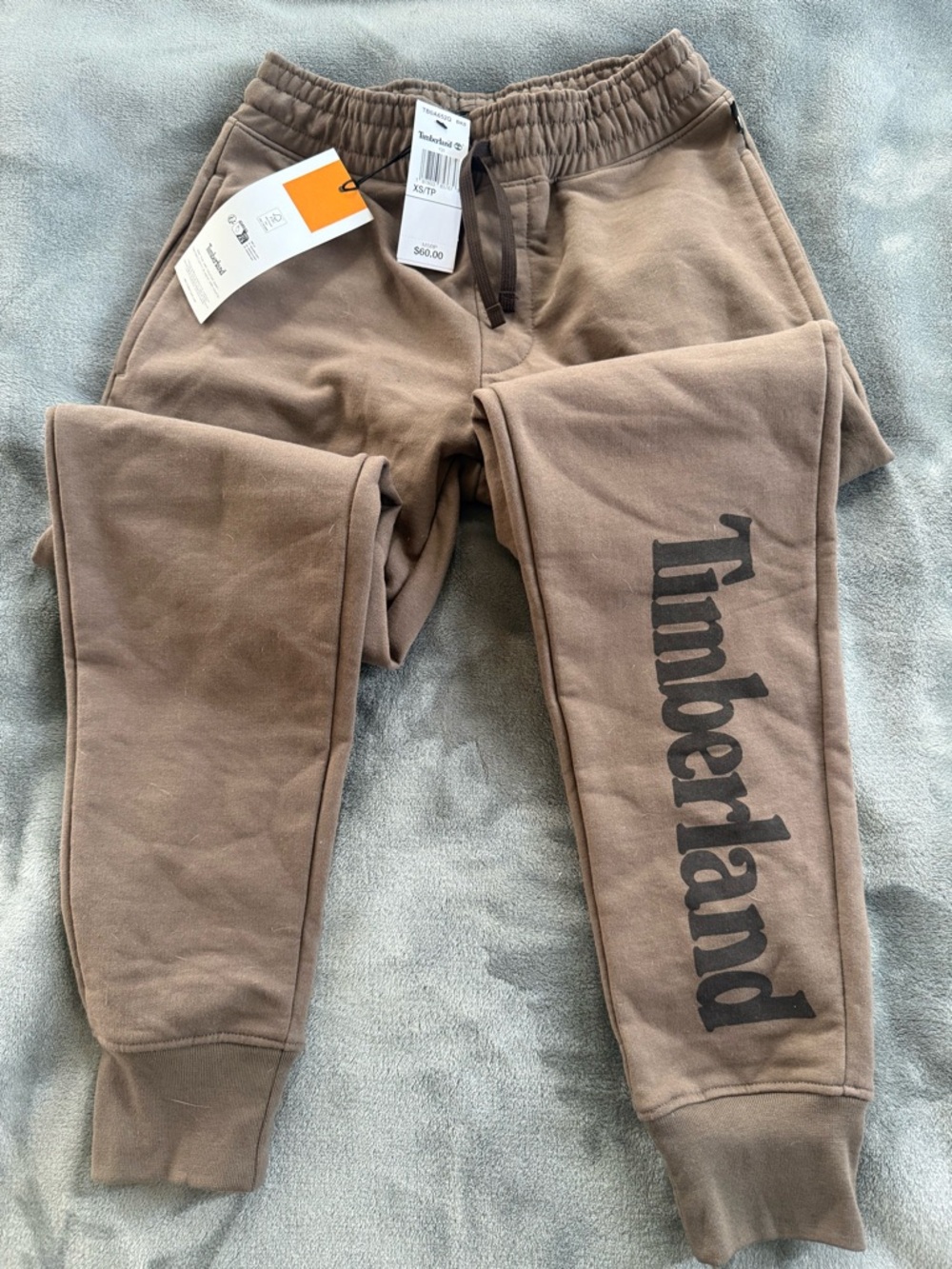 Timberland Kids Taupe Brown Logo Joggers